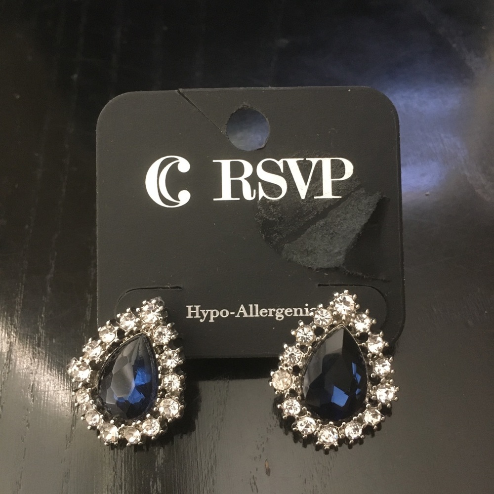 Blue & Silver Dazzle Studs